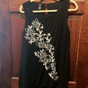 Alfani Embroidered Shell